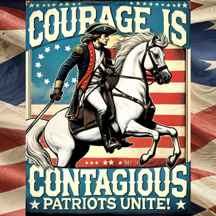 Vintage Poster; Courage is Contagious by Stacey Mayer C. 2024